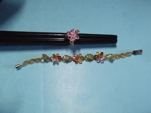 Fashion Jewelry Glass Ring 5.5 and Bracelet Magnet Latch - Picture 1 of 12