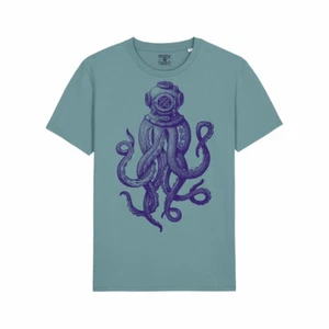 Polipo Palombaro Casco Sub Octopus Wears Helmet Diver T-Shirt Unisex - Bild 1 von 17