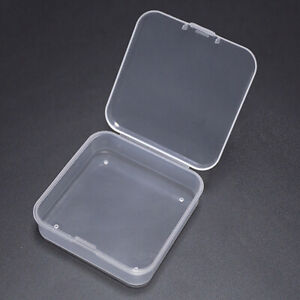 Plastic Transparent Storage Box Square Small Items Case Packing Boxes Jewelr NIN