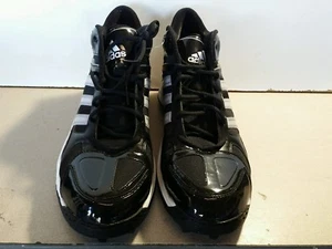 NEW Adidas Scorch Destroy MD Mid Black/White Football Cleats Mens Size 16 - Picture 1 of 7