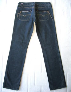 Jeans rectos bajos Diesel Lowky para mujer talla 27 azul oscuro 100 % algodón hechos en Italia L30 - Imagen 1 de 12