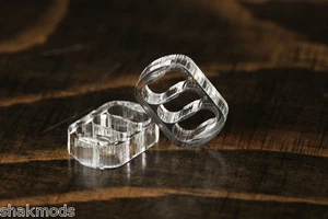 2 x 6pin Shakmods 4mm Transparent Cable Comb Set for PSU or Extension Cables UK - Picture 1 of 2