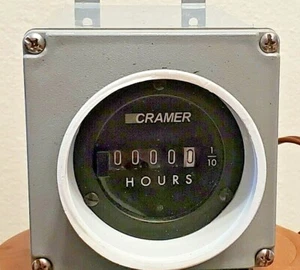 Cramer 636W Hour Meter 5-Digit 115VAC 2.7 W  in marine conduit box - Picture 1 of 11