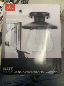 Semi-Flush Mount Pendant, Bronze - Picture 1 of 1