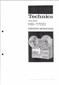 Technics Bedienungsanleitung für RS- 1700 Copy - Picture 1 of 1