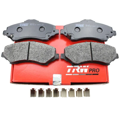 Juego de pastillas de freno de disco ranuradas metálicas delanteras TRW Pro para Chrysler Dodge Jeep Ram VW Foto 1 de 4