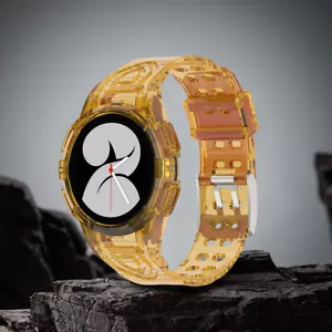 TPU Integrated Case + Strap for Galaxy Watch FE/6/5/4 40MM(Transparent orange) - Zdjęcie 1 z 7