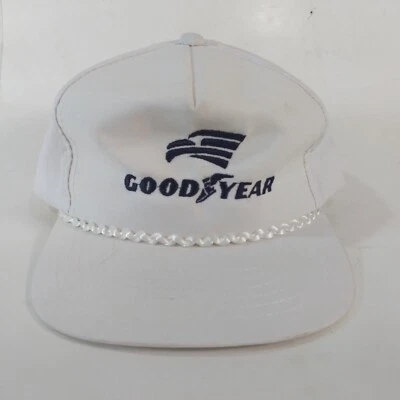 复古固特异卡车司机帽平沿帽白色编织刺绣 — 第 1/4 张图片