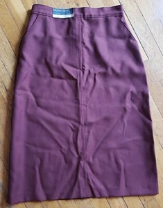Falda de movimiento vintage 100 % poliéster JCPenney color borgoña - Imagen 1 de 9