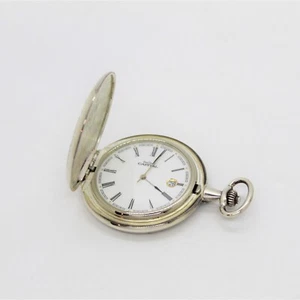 Montre Capital De Poche En Argent 925 Full HUNTER Avec Date - Picture 1 of 2