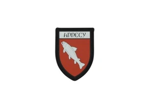 Patch printed embroidery travel souvenir shield crest city france flag annecy - Picture 1 of 1