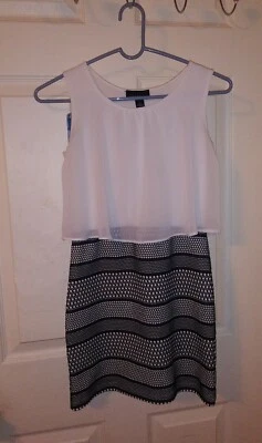 Girls Black & White Dress By Amy's Closet, Size 10 - Image 1 of 4