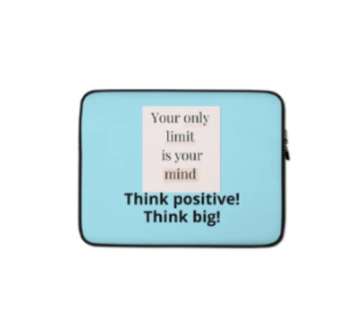 Fundas para computadora portátil Think Positive Think Big de 13 pulgadas Foto 1 de 1