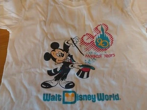 Kids Vintage Single Stitched 20 Year Anniversary 1990s DISNEY WORLD T Shirt L - Picture 1 of 4