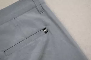 Travis Mathew Golf Shorts Blue Performance Wicking Flat Stretch Mens 34 x 10" - Picture 1 of 10