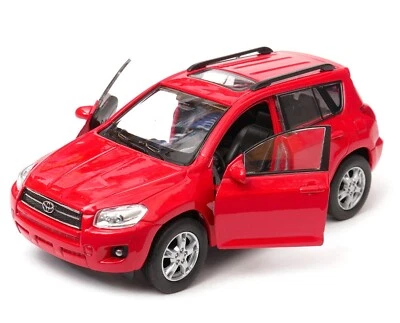 Toyota RAV Popular Coche Japonés Modelo Rojo Diecast Juguete Escala 1:34-1:39 Welly Foto 1 de 4