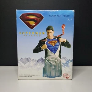 Superman Returns Clark Kent Hand-Painted, Cold-Cast, Porcelain Bust New Rare - Picture 1 of 8