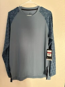 Blue Nike Pro Utility Therma Long Sleeve Men’s Large New With Tags - Picture 1 of 2
