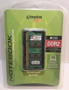 Kingston 2GB Ram DDR2 PC2-5300 667 MHZ KVR667D2SO/2GR NEW SEALED - Picture 1 of 6