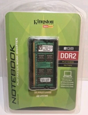 Kingston 2GB Ram DDR2 PC2-5300 667 MHZ KVR667D2SO/2GR NEW SEALED  - Image 1 of 4