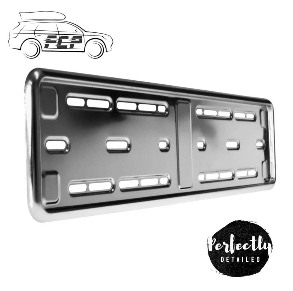 E-tech Stainless Steel Car Registration Number Plate Holder Surround Frame - Image 1 of 1