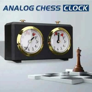 NEW CHESS TIMER, PROFESSIONAL ANALOGUE CHESS CLOCK I-GO COUNT UP/DOWN GAME TIMER - Picture 1 of 9