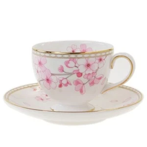 Wedgwood Spring Blossom Cup & Saucer Pink White Japan No Box New - Picture 1 of 7