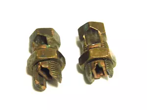 2- Kupfer Split Bolzen Verbinder 1K-2/0 DB 2-2/0 Litze - Bild 1 von 2