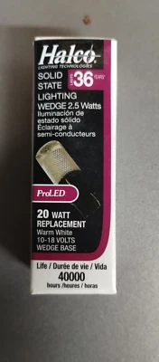 (4) Halco 81101 3155/2WW/LED2 LED JC Wedge Base 20W Equal 3000K - Image 1 of 2