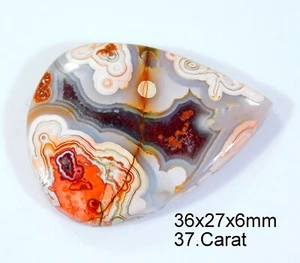 Piedra preciosa cabujón en forma de pera ágata encaje multi loco 100 % natural 37, quilates CE = 039 - Imagen 1 de 4