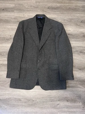 Men's PENDLETON 100% Pure Virgin Wool Blazer Suit Jacket Size 44L Tweed Gray - Image 1 of 4