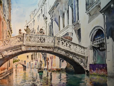 Original Venice, Italy Landscape Painting by Jay Jack Jung (b. 1955) Signed, COA - image 1 of 3
