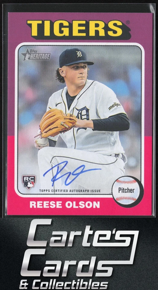 Reese Olson 2024 Topps Heritage #ROA-RO Real One Autographs Tigers Rookie - Image 1 of 2