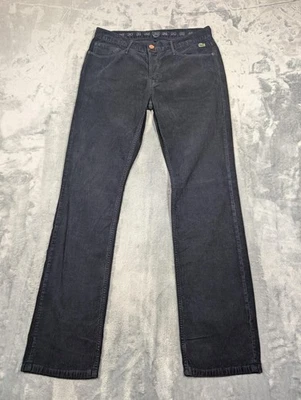 Lacoste x Earnest Sewn Corduroy Pants Mens 33 Navy Fulton Straight Leg Made USA - Image 1 of 4