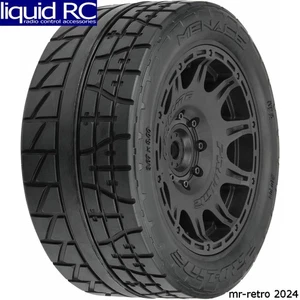 Pro-Line 1020511 Menace HP 5.7 inches Street BELTED Tires Mounted on Raid Black - Picture 1 of 1