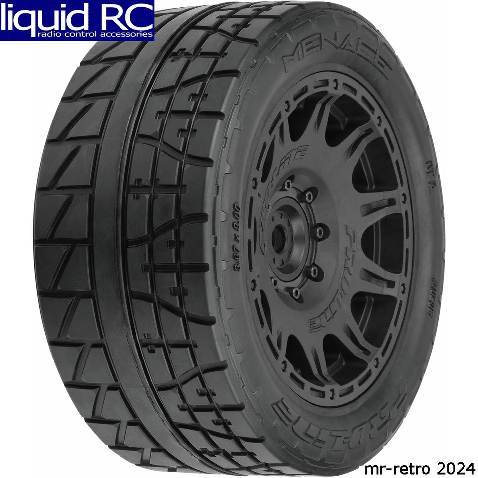 Pro-Line 1020511 Menace HP 5.7 inches Street BELTED Tires Mounted on Raid Black - Image 1 of 1