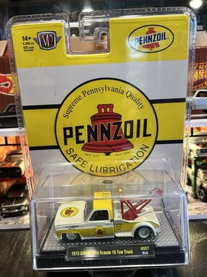 Camión de remolque GMC Sierra Grande 1975 M2 Machines 15 Hs57 carrocería cuadrada 1/64 Foto 1 de 3