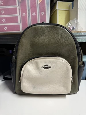 Coach C2797 ﻿Court рюкзак сумка цвет блок шагреневой кожи хаки черный кремовый - Изображение 1 из 4