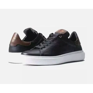 Good Man Brand Legend London Black Dark Vachetta Edge Italy Sneakers Men's 9.5 - Picture 1 of 10