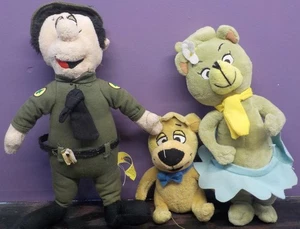 Boo Boo , Cindy Bear ,Ranger Smith Plush Stuffed from Yogi Bear by Hanna Barbera - Picture 1 of 21