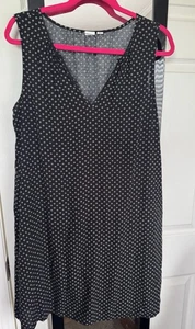 GAP Print Split-neck Shift Dress Sleeveless Lightweight 100% Rayon Size L - Picture 1 of 9