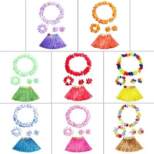 Funny New Grass Skirt Flower Garlands Kids Hawaiian Holiday Playing Suit - Picture 1 of 74