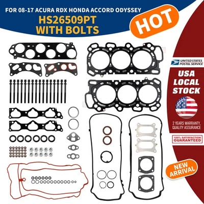 Juego de pernos de junta de cabeza HS26509PT MLS de calidad para HONDA CROSSTOUR 2010-2015 3,5 L Foto 1 de 4