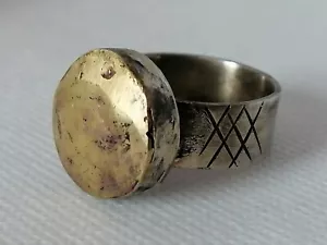Raro antico anello celtico vichingo bronzo colore argento manufatto autentico incredibile - Foto 1 di 12