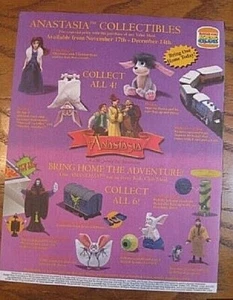 1997 ANASTASIA BURGER KING KIDS MEAL TOYS - U - PICK - Picture 1 of 7