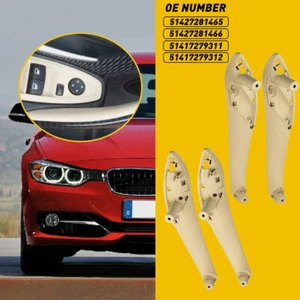 4Pcs For BMW 3 BMW 4 Series Beige Front Rear Car Inner Door Pull Handle Armrest - Picture 1 of 8