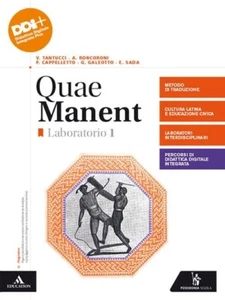 QUAE MANENT GRAMMATICA CON LABORATORIO 1 V.TANTUCCI POSEIDONIA 9788848266185 - Foto 1 di 2