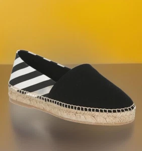 Zapatos planos alpargata a rayas BLANCO ROTO $425 negros/blancos talla 37 - Imagen 1 de 9