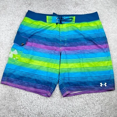 Bañador Under Armour Board Shorts Para Hombre 40 Azul Verde Sin Forro Foto 1 de 4