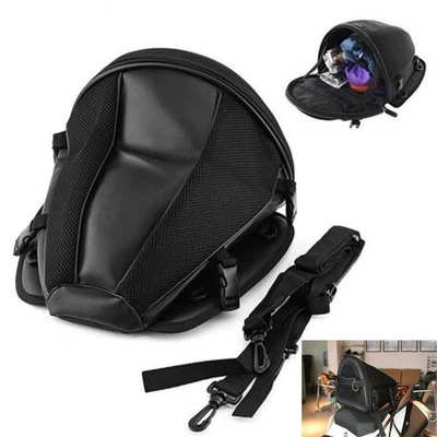 Motorcycle Backpack Tail Back Seat Storage Carry Luggage Shoulder Waterproof Bag - Image 1 of 4